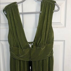Fashion Nova Olive Backless Dress